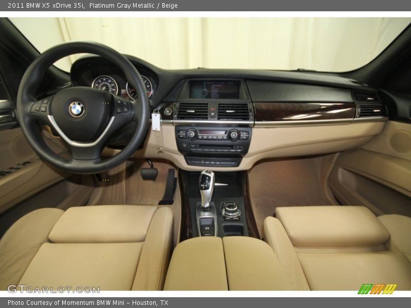 Platinum Gray Metallic / Beige 2011 BMW X5 xDrive 35i