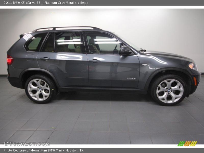 Platinum Gray Metallic / Beige 2011 BMW X5 xDrive 35i