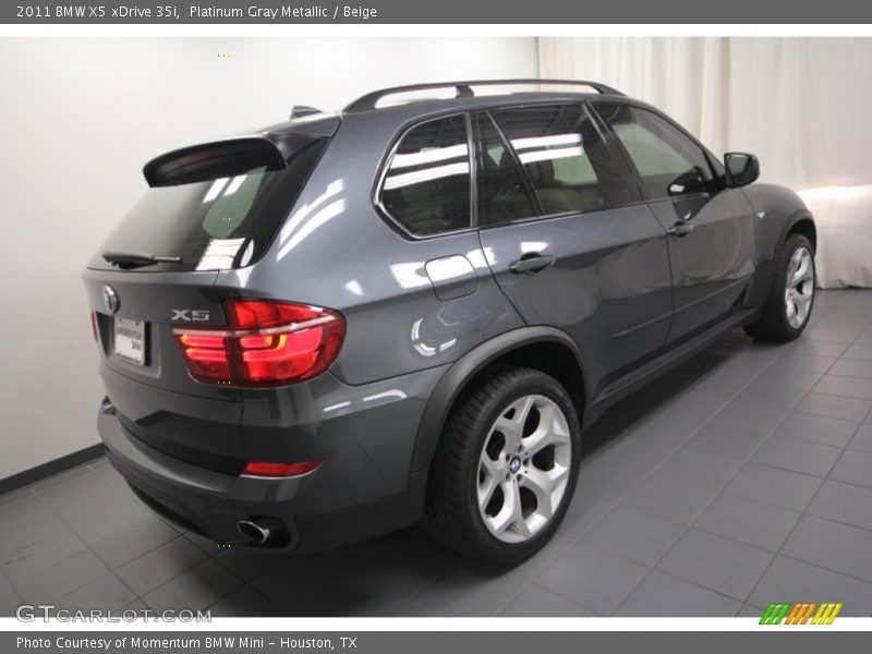 Platinum Gray Metallic / Beige 2011 BMW X5 xDrive 35i