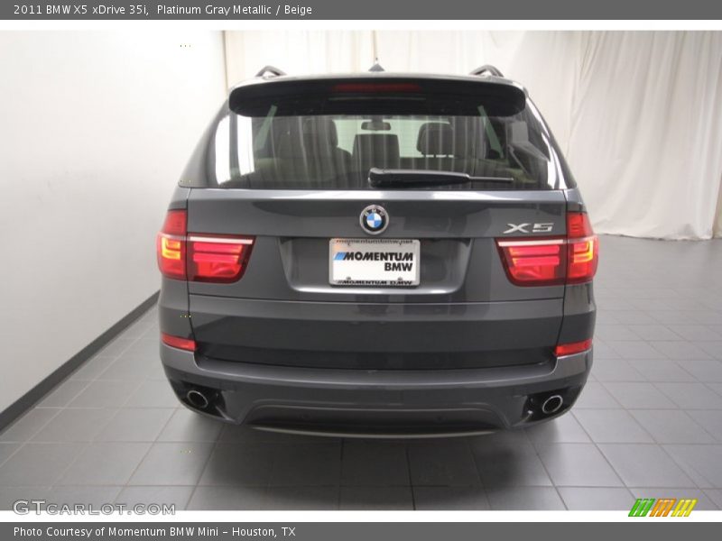 Platinum Gray Metallic / Beige 2011 BMW X5 xDrive 35i
