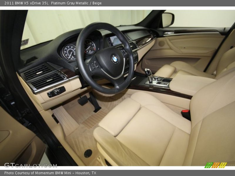 Platinum Gray Metallic / Beige 2011 BMW X5 xDrive 35i
