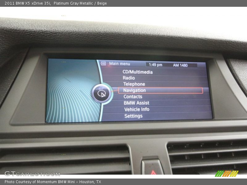 Platinum Gray Metallic / Beige 2011 BMW X5 xDrive 35i