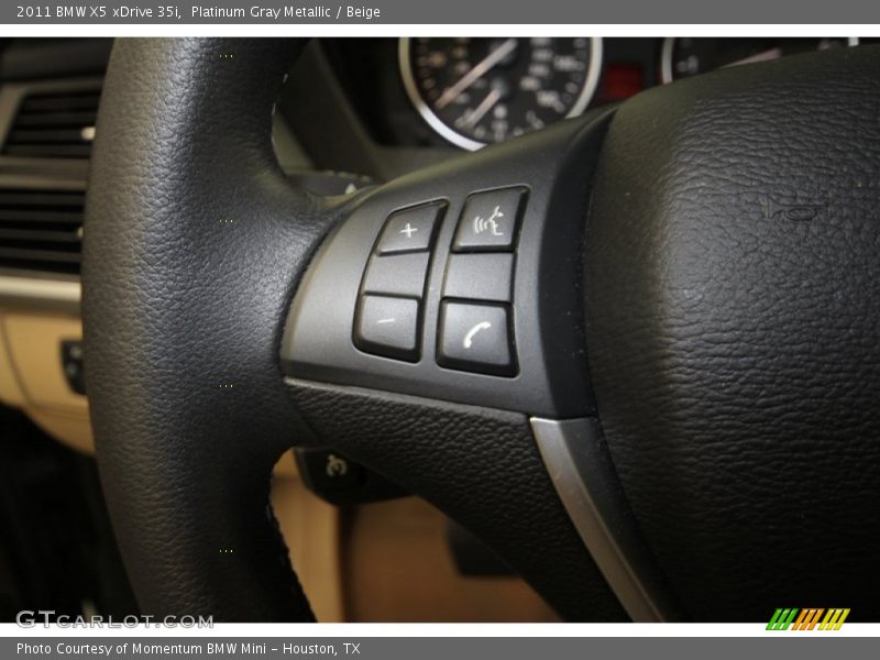 Platinum Gray Metallic / Beige 2011 BMW X5 xDrive 35i