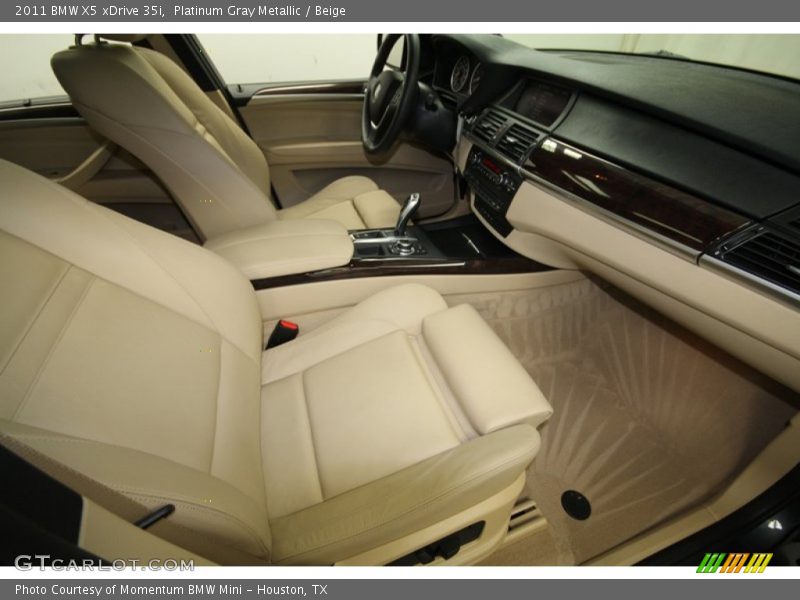 Platinum Gray Metallic / Beige 2011 BMW X5 xDrive 35i