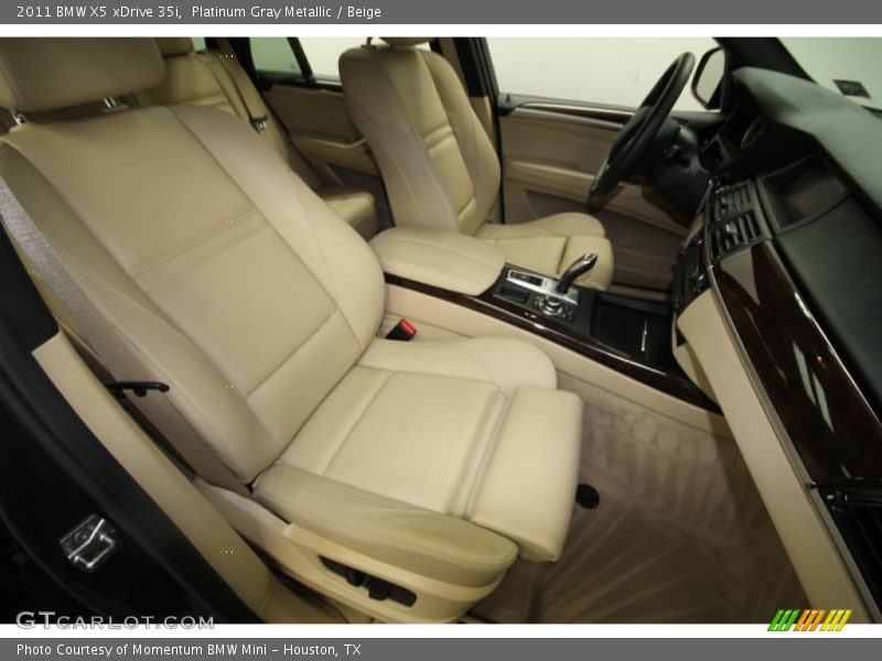 Platinum Gray Metallic / Beige 2011 BMW X5 xDrive 35i