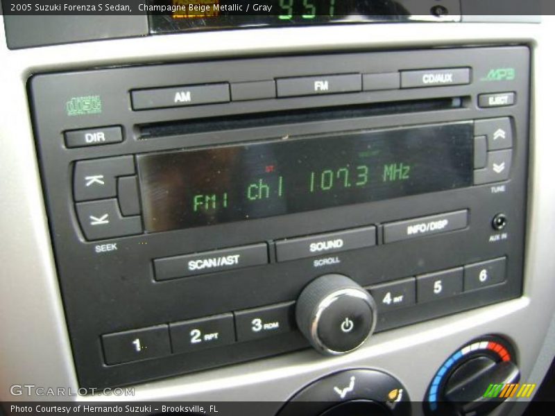 Champagne Beige Metallic / Gray 2005 Suzuki Forenza S Sedan