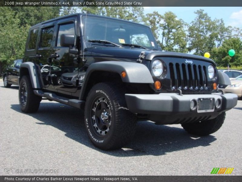Black / Dark Slate Gray/Med Slate Gray 2008 Jeep Wrangler Unlimited X 4x4