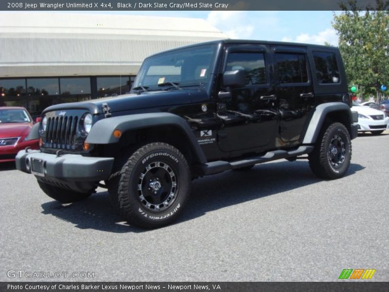 Black / Dark Slate Gray/Med Slate Gray 2008 Jeep Wrangler Unlimited X 4x4