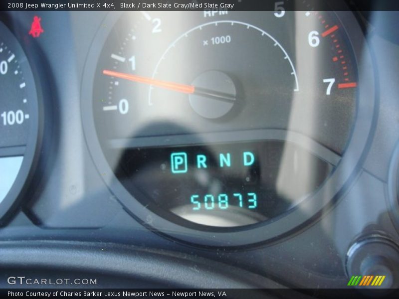 Black / Dark Slate Gray/Med Slate Gray 2008 Jeep Wrangler Unlimited X 4x4
