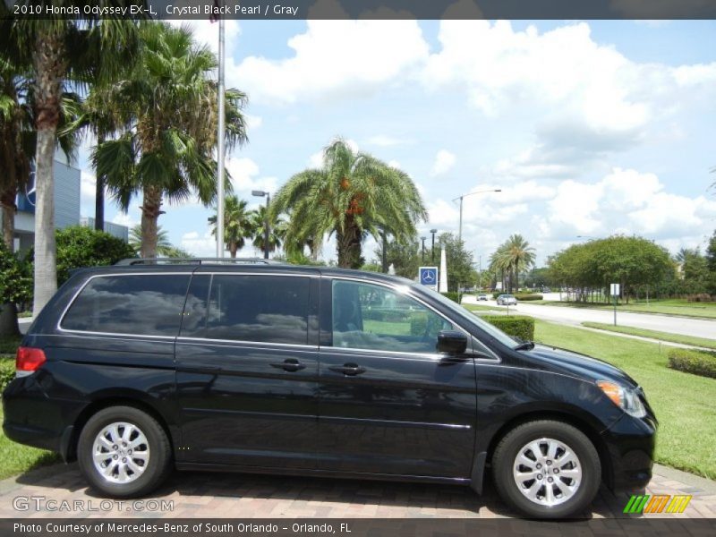 Crystal Black Pearl / Gray 2010 Honda Odyssey EX-L