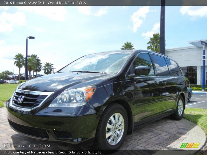 Crystal Black Pearl / Gray 2010 Honda Odyssey EX-L