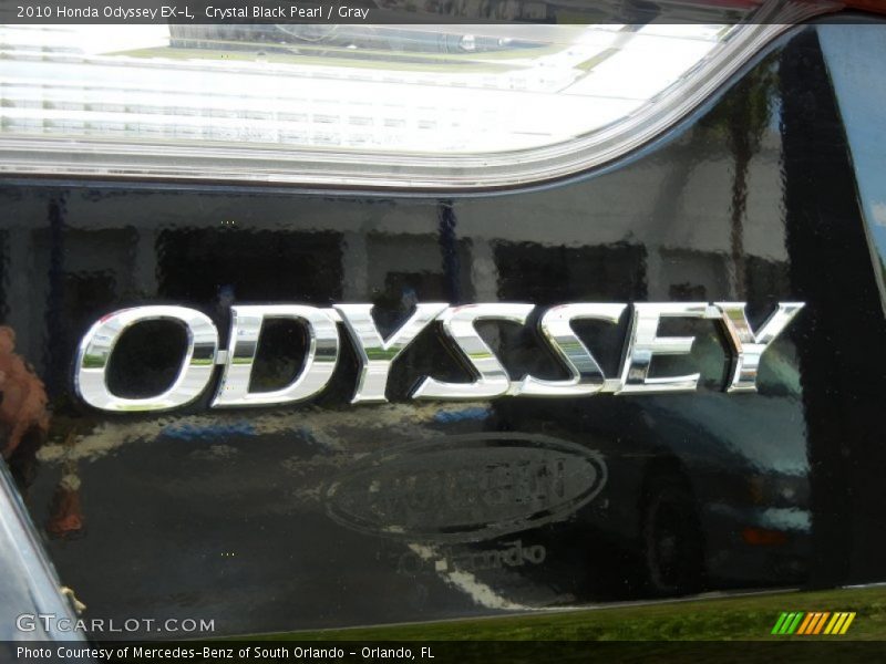 Crystal Black Pearl / Gray 2010 Honda Odyssey EX-L