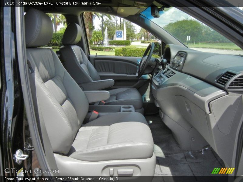 Crystal Black Pearl / Gray 2010 Honda Odyssey EX-L