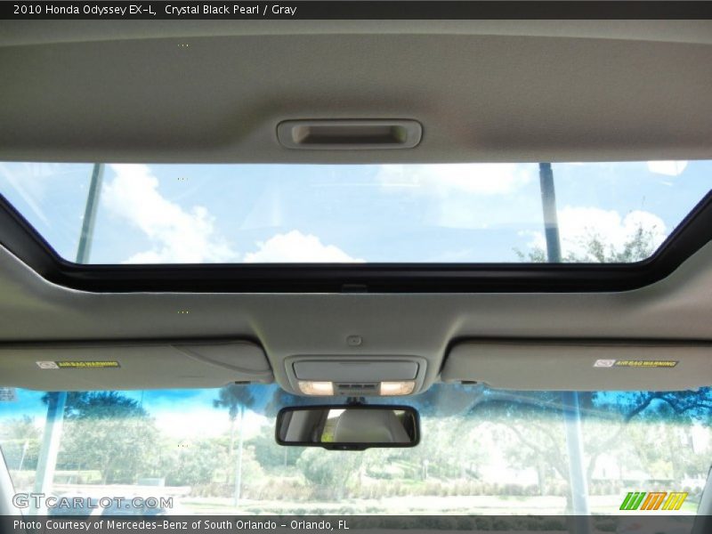 Crystal Black Pearl / Gray 2010 Honda Odyssey EX-L