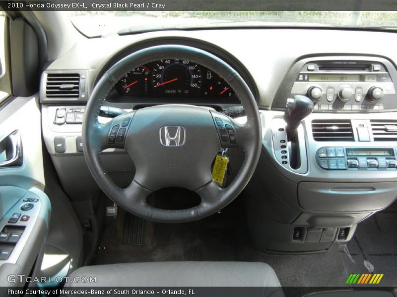 Crystal Black Pearl / Gray 2010 Honda Odyssey EX-L