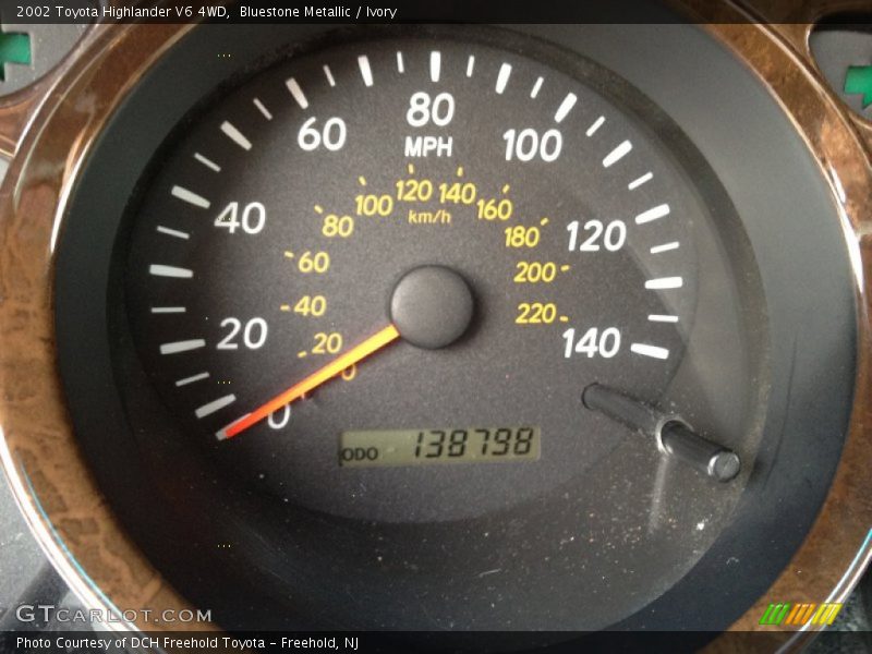 Bluestone Metallic / Ivory 2002 Toyota Highlander V6 4WD