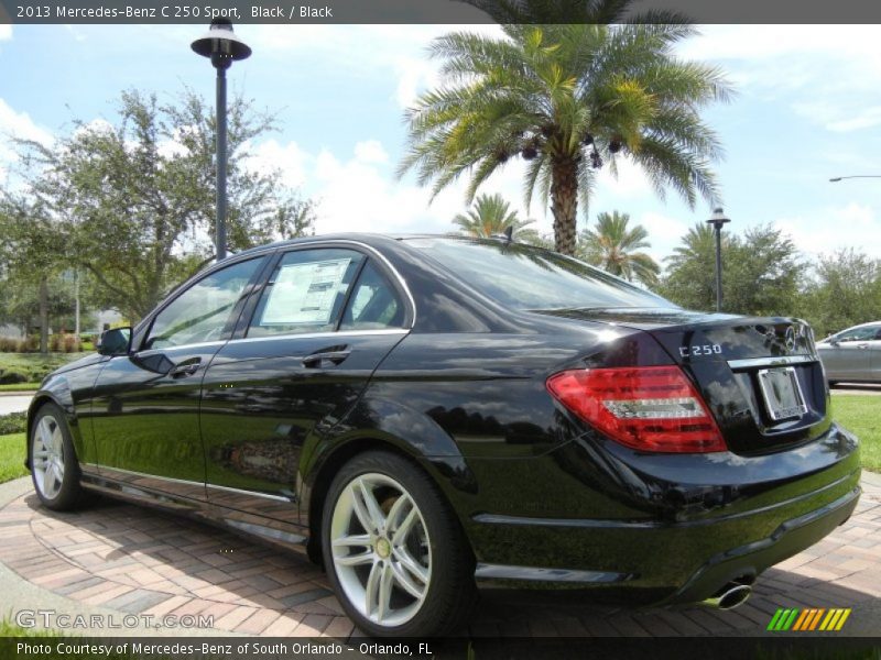 Black / Black 2013 Mercedes-Benz C 250 Sport