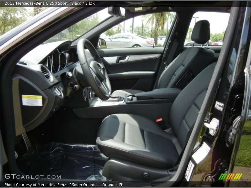 Black / Black 2013 Mercedes-Benz C 250 Sport