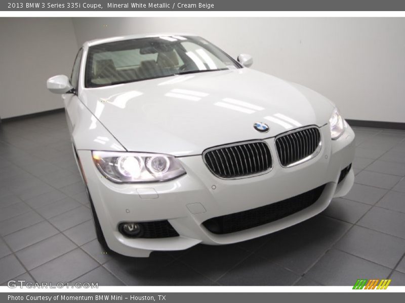 Mineral White Metallic / Cream Beige 2013 BMW 3 Series 335i Coupe