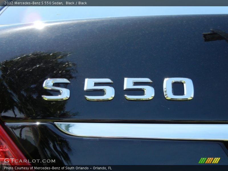 Black / Black 2012 Mercedes-Benz S 550 Sedan