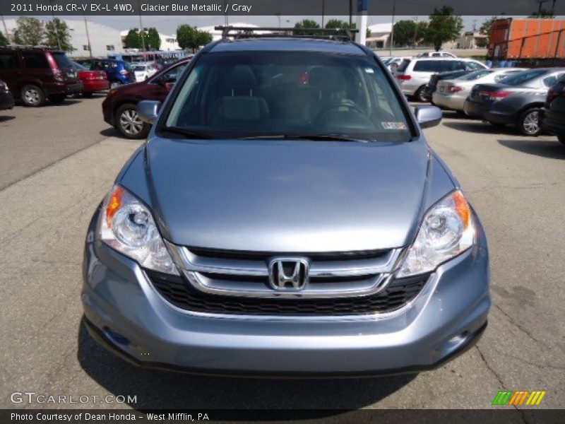 Glacier Blue Metallic / Gray 2011 Honda CR-V EX-L 4WD
