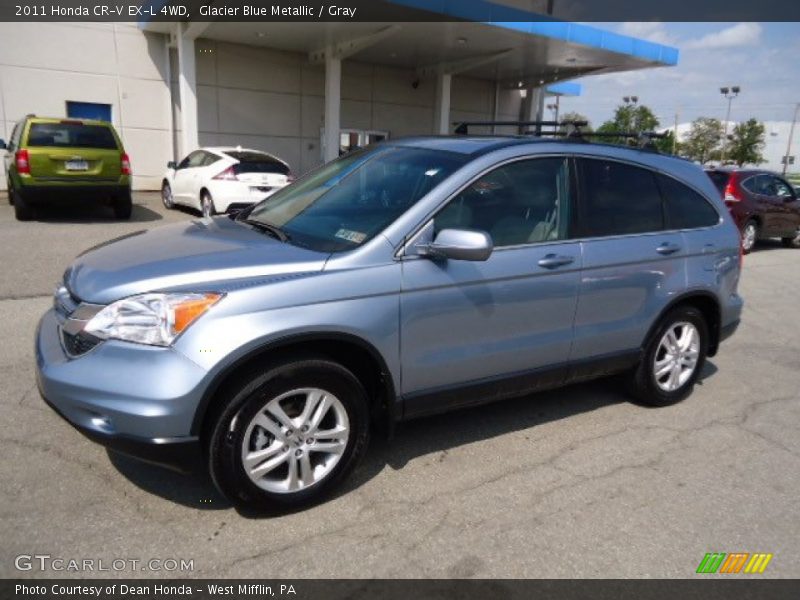 Glacier Blue Metallic / Gray 2011 Honda CR-V EX-L 4WD