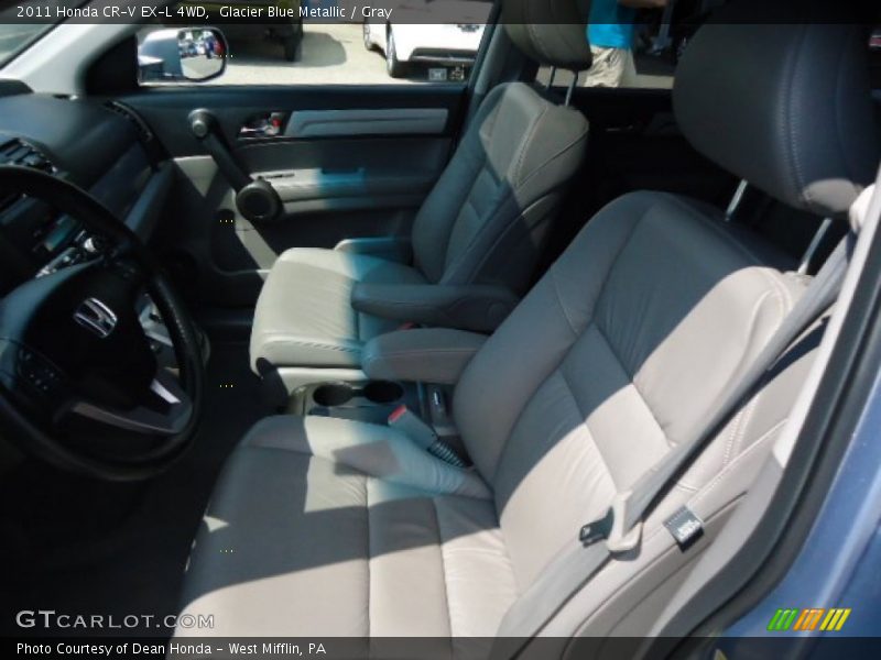 Glacier Blue Metallic / Gray 2011 Honda CR-V EX-L 4WD