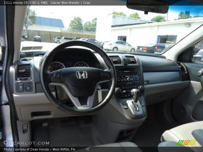 Glacier Blue Metallic / Gray 2011 Honda CR-V EX-L 4WD