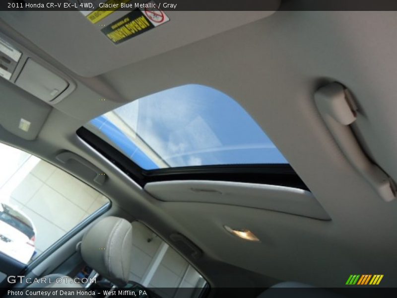 Glacier Blue Metallic / Gray 2011 Honda CR-V EX-L 4WD