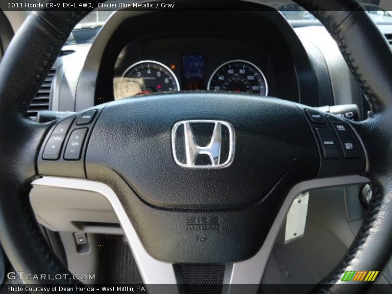 Glacier Blue Metallic / Gray 2011 Honda CR-V EX-L 4WD