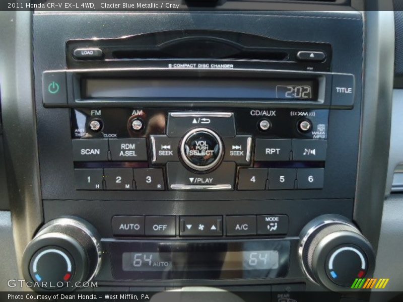 Glacier Blue Metallic / Gray 2011 Honda CR-V EX-L 4WD