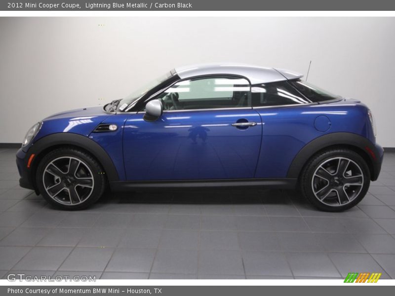 Lightning Blue Metallic / Carbon Black 2012 Mini Cooper Coupe