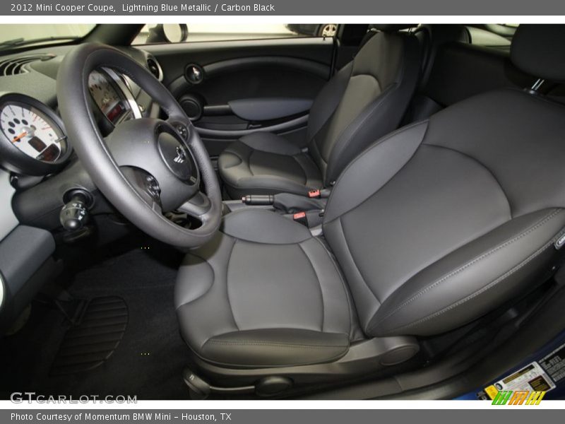 Lightning Blue Metallic / Carbon Black 2012 Mini Cooper Coupe