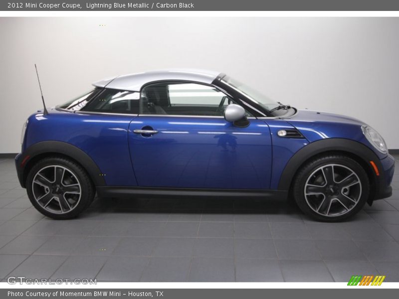 Lightning Blue Metallic / Carbon Black 2012 Mini Cooper Coupe