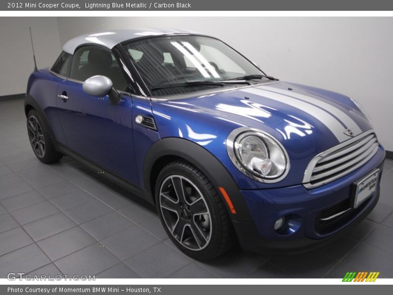 Lightning Blue Metallic / Carbon Black 2012 Mini Cooper Coupe