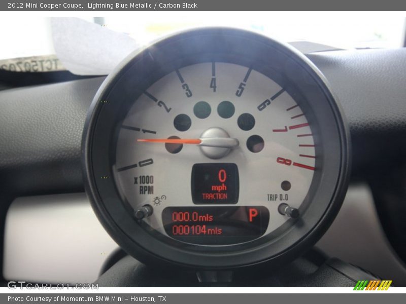 Lightning Blue Metallic / Carbon Black 2012 Mini Cooper Coupe