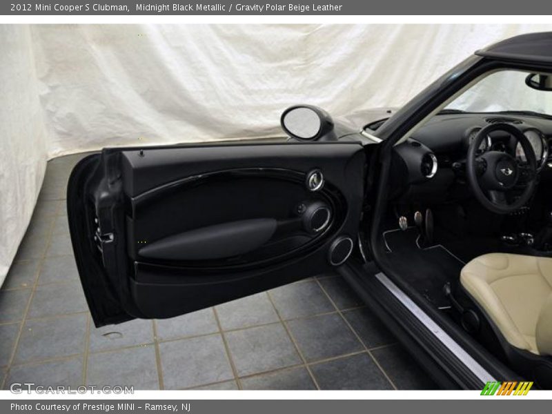 Midnight Black Metallic / Gravity Polar Beige Leather 2012 Mini Cooper S Clubman