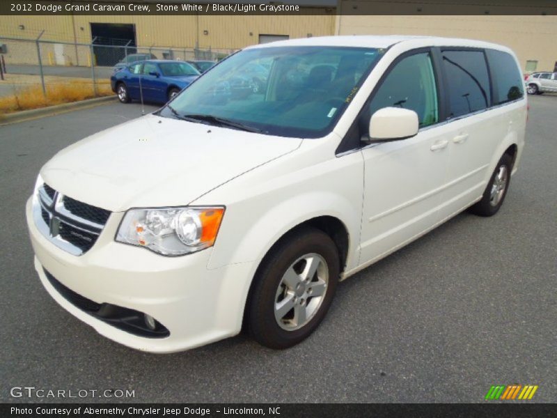Stone White / Black/Light Graystone 2012 Dodge Grand Caravan Crew