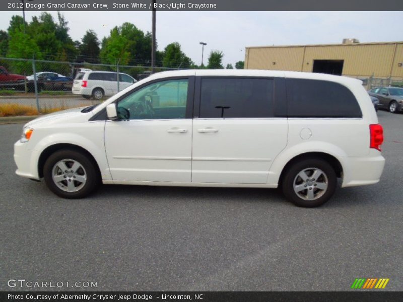 Stone White / Black/Light Graystone 2012 Dodge Grand Caravan Crew