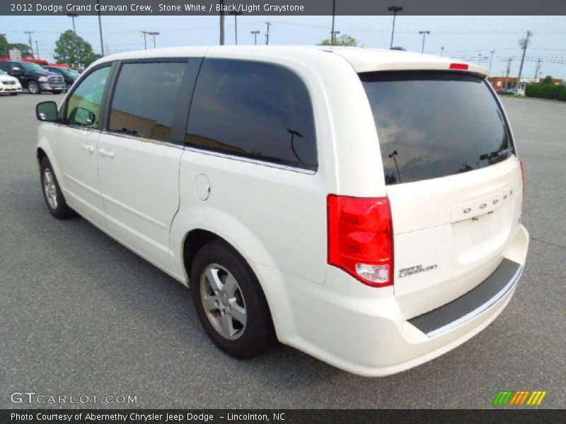 Stone White / Black/Light Graystone 2012 Dodge Grand Caravan Crew