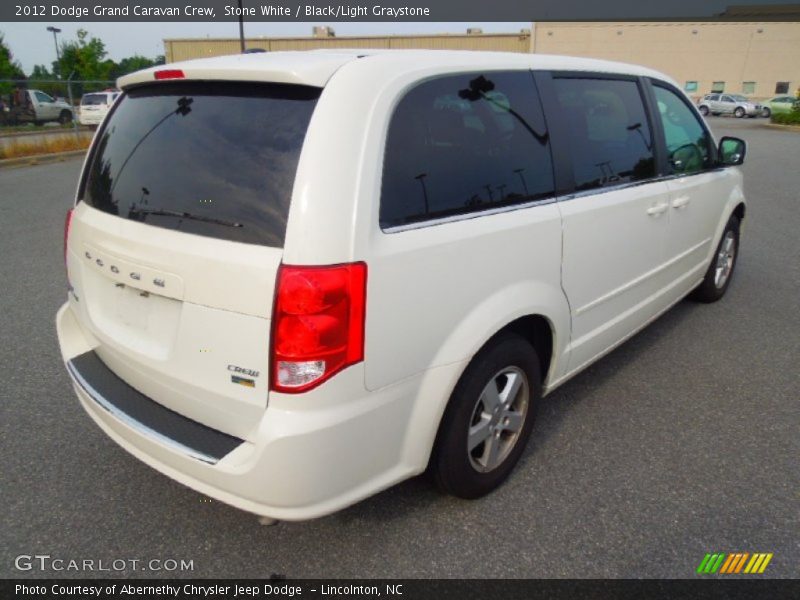 Stone White / Black/Light Graystone 2012 Dodge Grand Caravan Crew