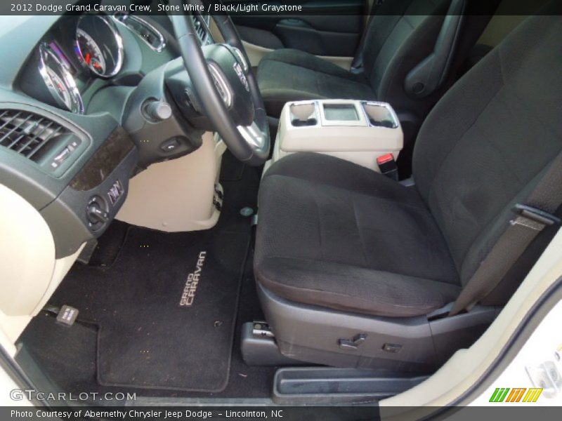 Stone White / Black/Light Graystone 2012 Dodge Grand Caravan Crew