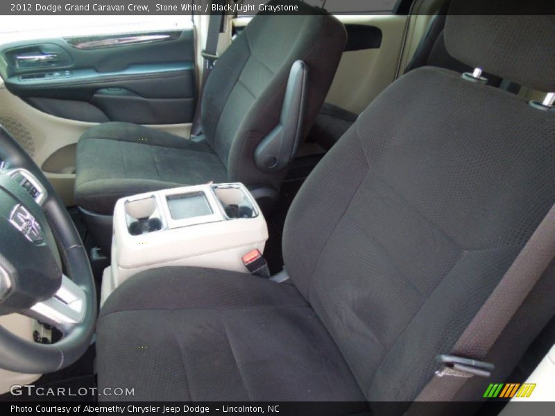 Stone White / Black/Light Graystone 2012 Dodge Grand Caravan Crew
