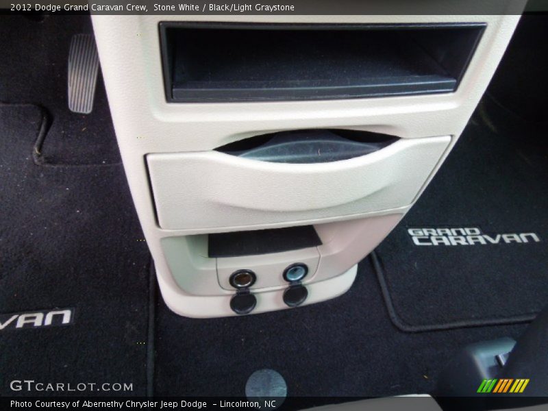 Stone White / Black/Light Graystone 2012 Dodge Grand Caravan Crew
