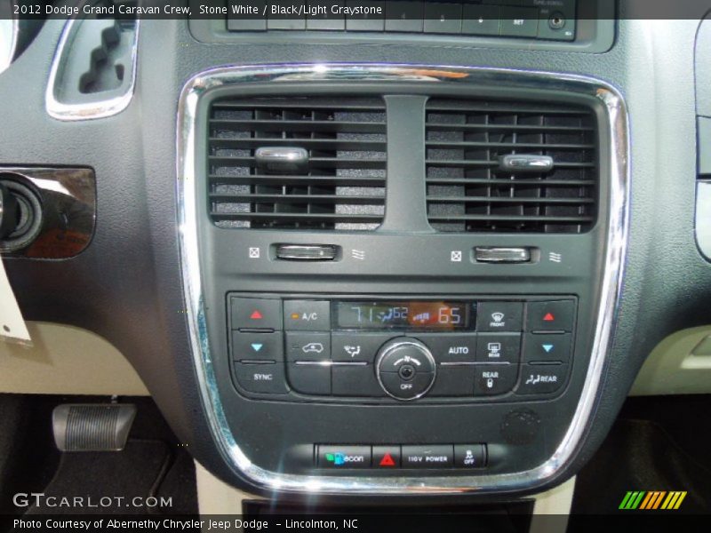 Stone White / Black/Light Graystone 2012 Dodge Grand Caravan Crew
