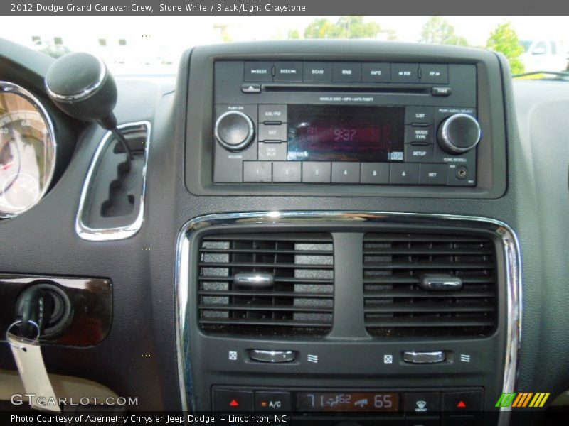Stone White / Black/Light Graystone 2012 Dodge Grand Caravan Crew