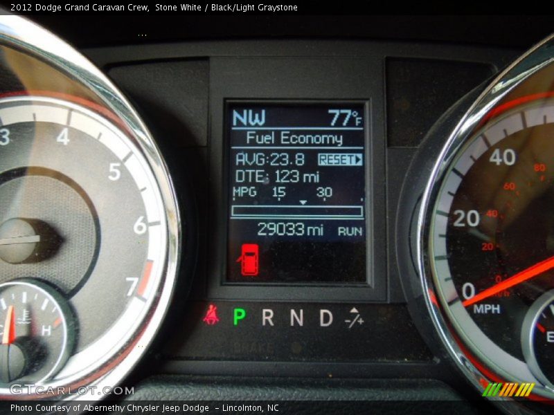 Stone White / Black/Light Graystone 2012 Dodge Grand Caravan Crew