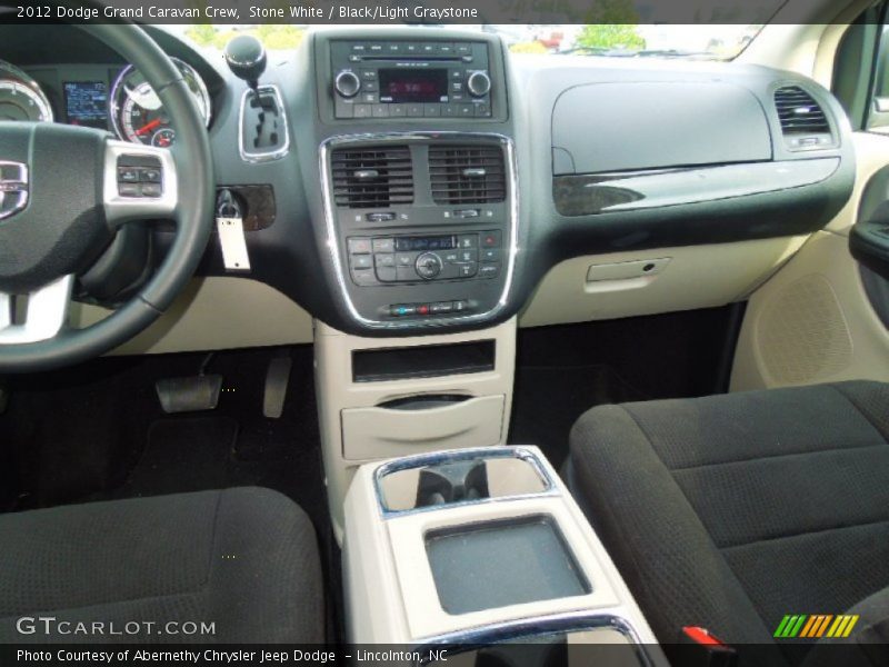 Stone White / Black/Light Graystone 2012 Dodge Grand Caravan Crew