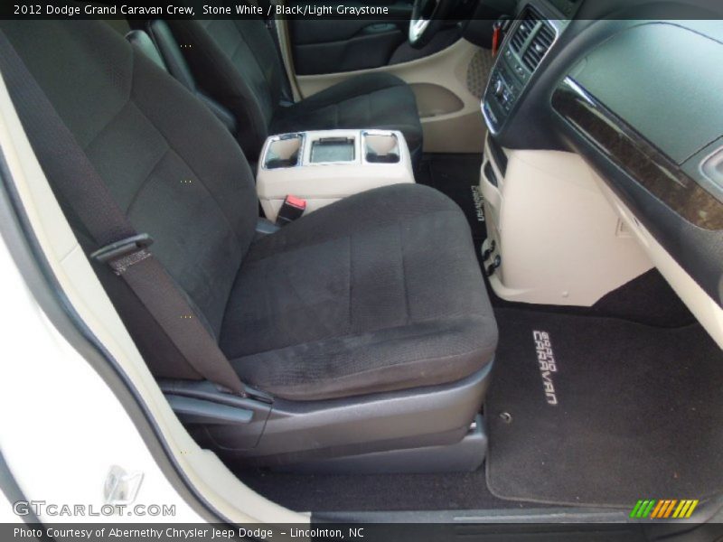 Stone White / Black/Light Graystone 2012 Dodge Grand Caravan Crew