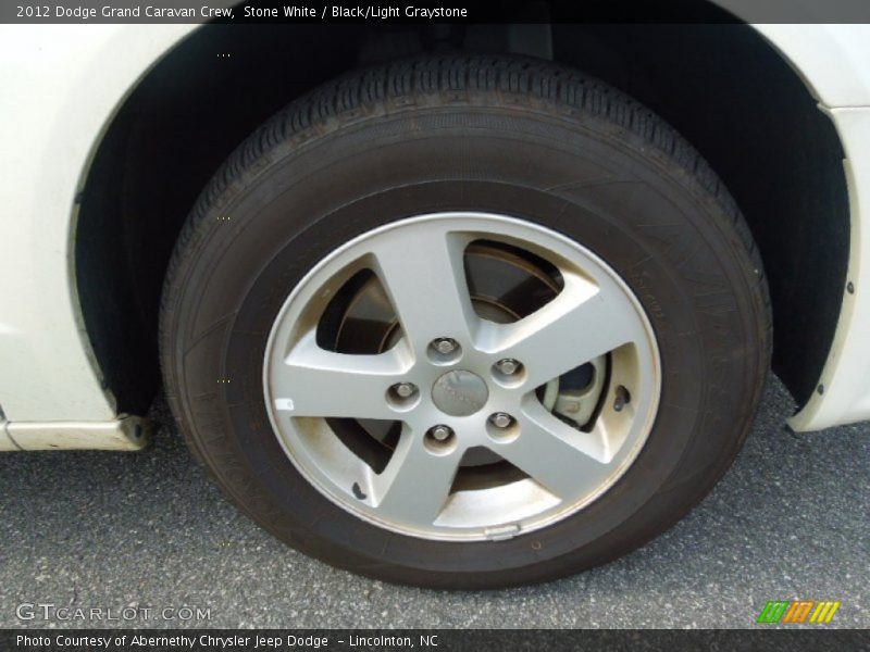 Stone White / Black/Light Graystone 2012 Dodge Grand Caravan Crew